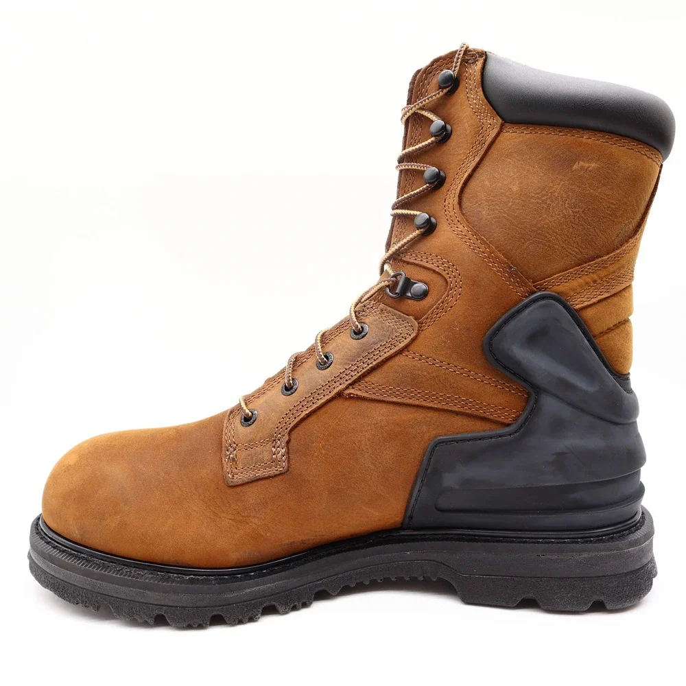 Carhartt CMW8100 8-Inch Waterproof Work Boot Mens 11 Brown Leather EH New